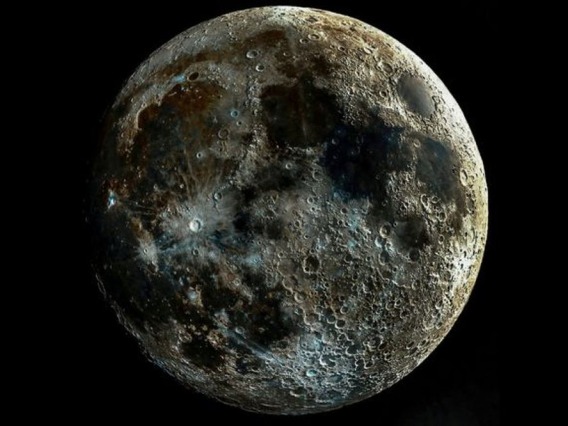 An artist rendering of the dark side of Earth's moon