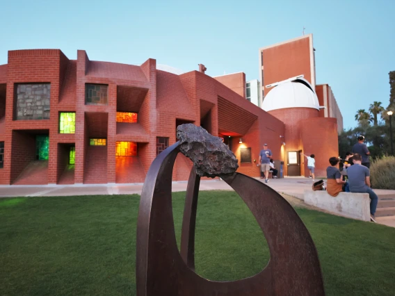 Flandrau at Night Exterior with people