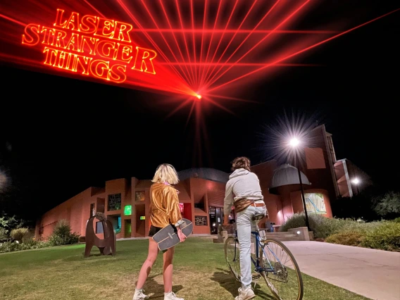 Laser Stranger Things at Flandrau