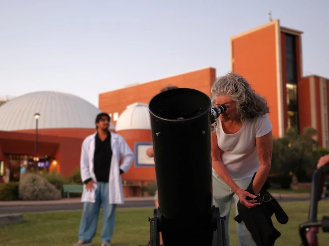 Telescope observing at Flandrau