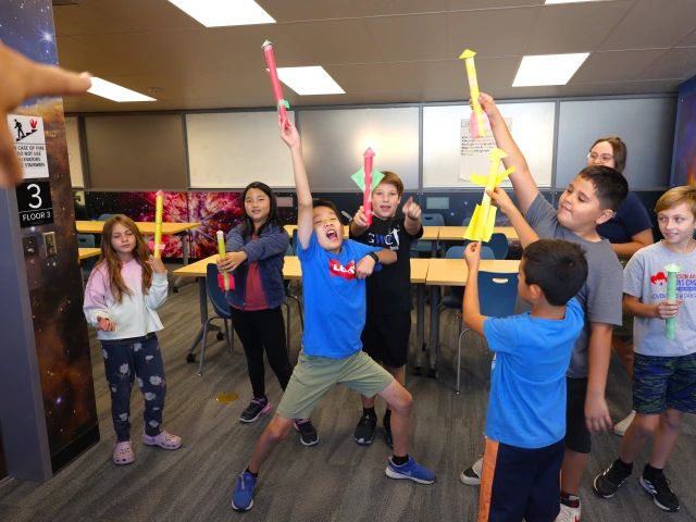 Kids build rockets at Flandrau planetarium