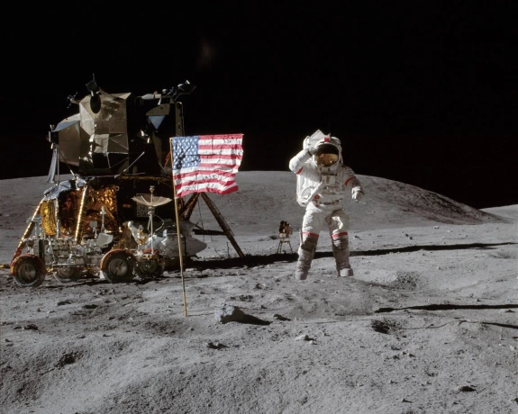 Astronaut John W. Young, commander of the Apollo 16 lunar landing mission