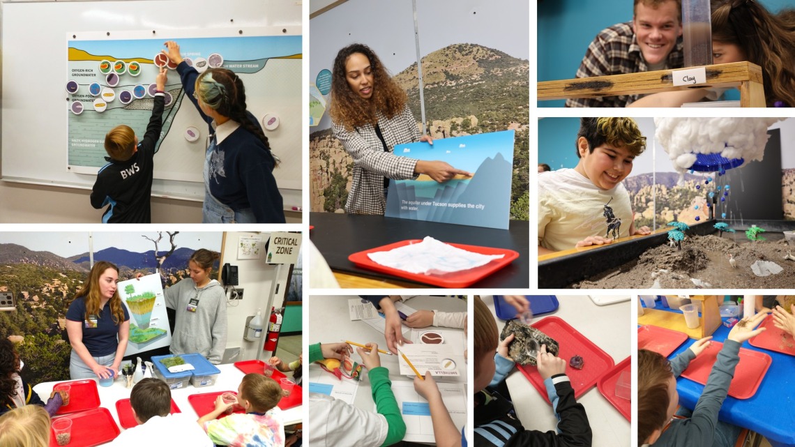 A Colloge of photos for Flandrau's Earth Science Discovery Program