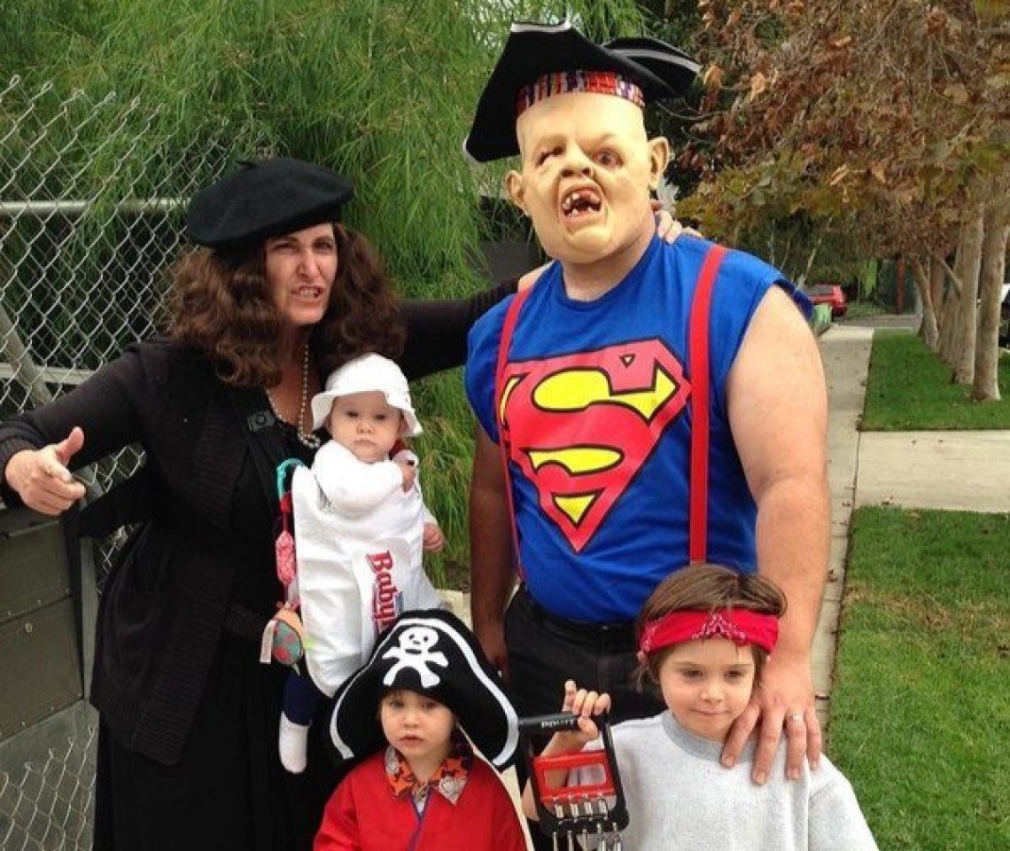 Family dressed up as goonies