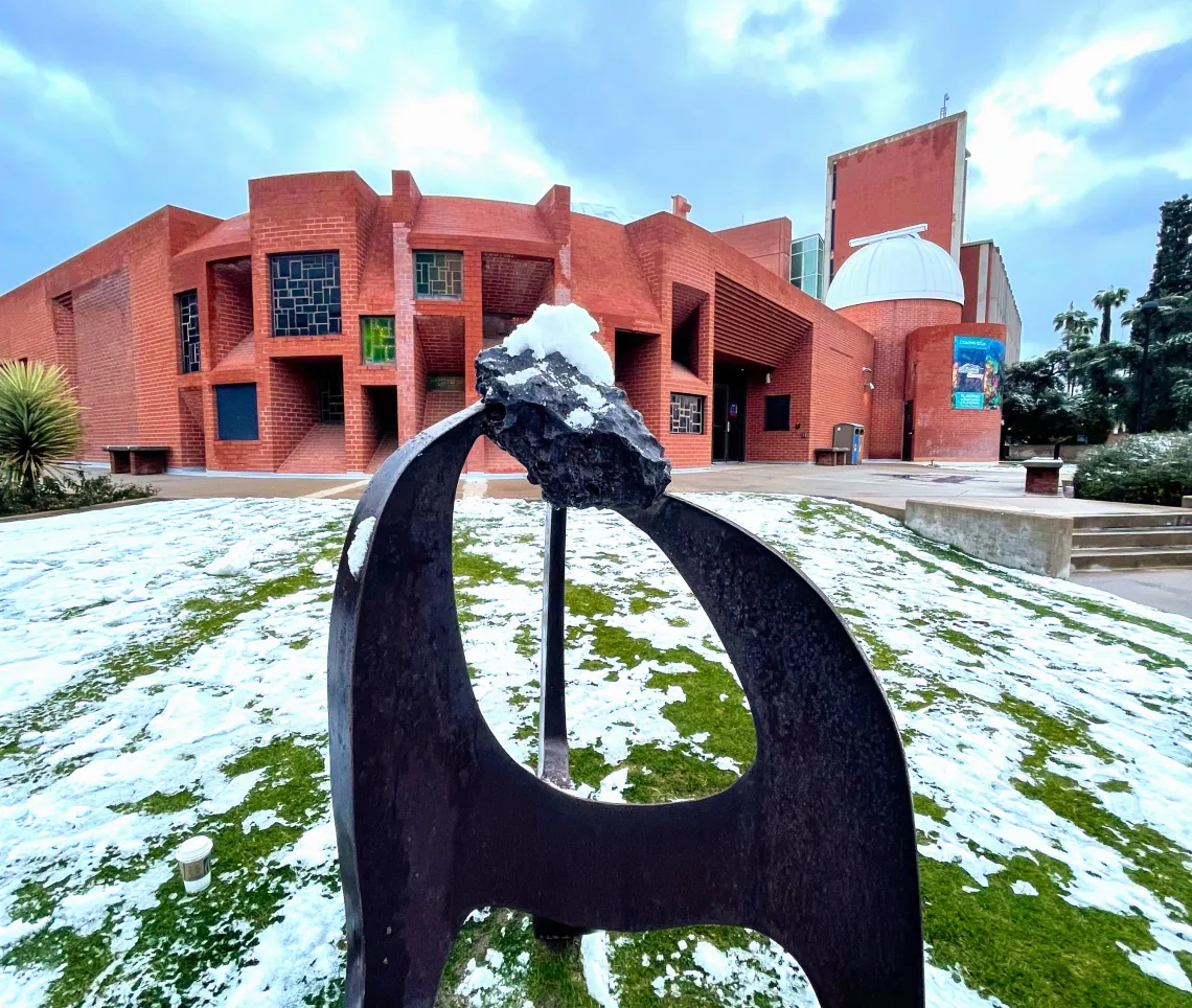 snow at flandrau science center