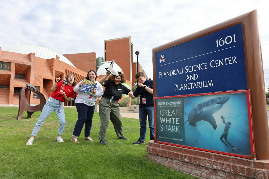 Flandrau planetarium staff having fun outside
