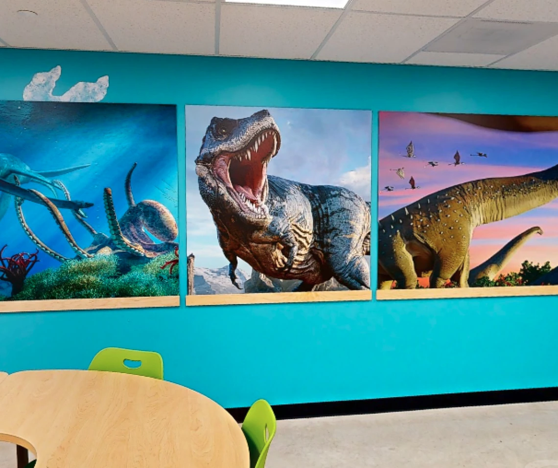 Wall art of T-Rex