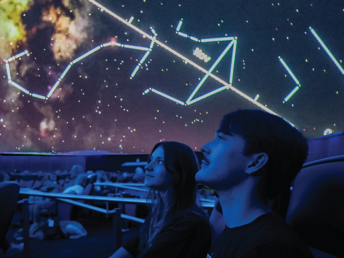 Couple enjoying flandrau planetarium show