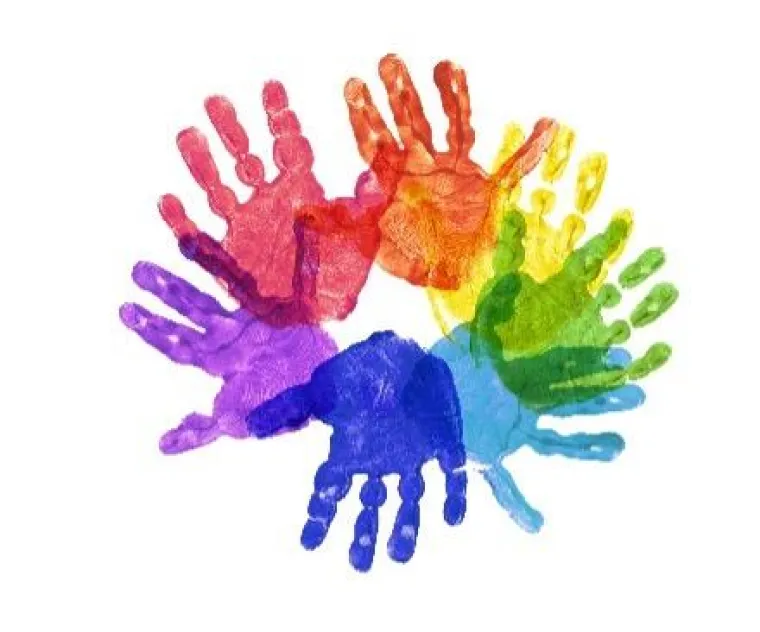 Unidentified handprints of children