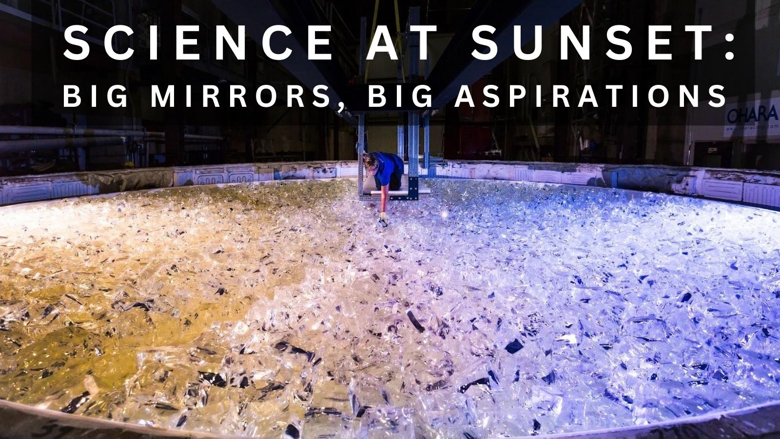 science at sunset big mirrors big aspirations poster image