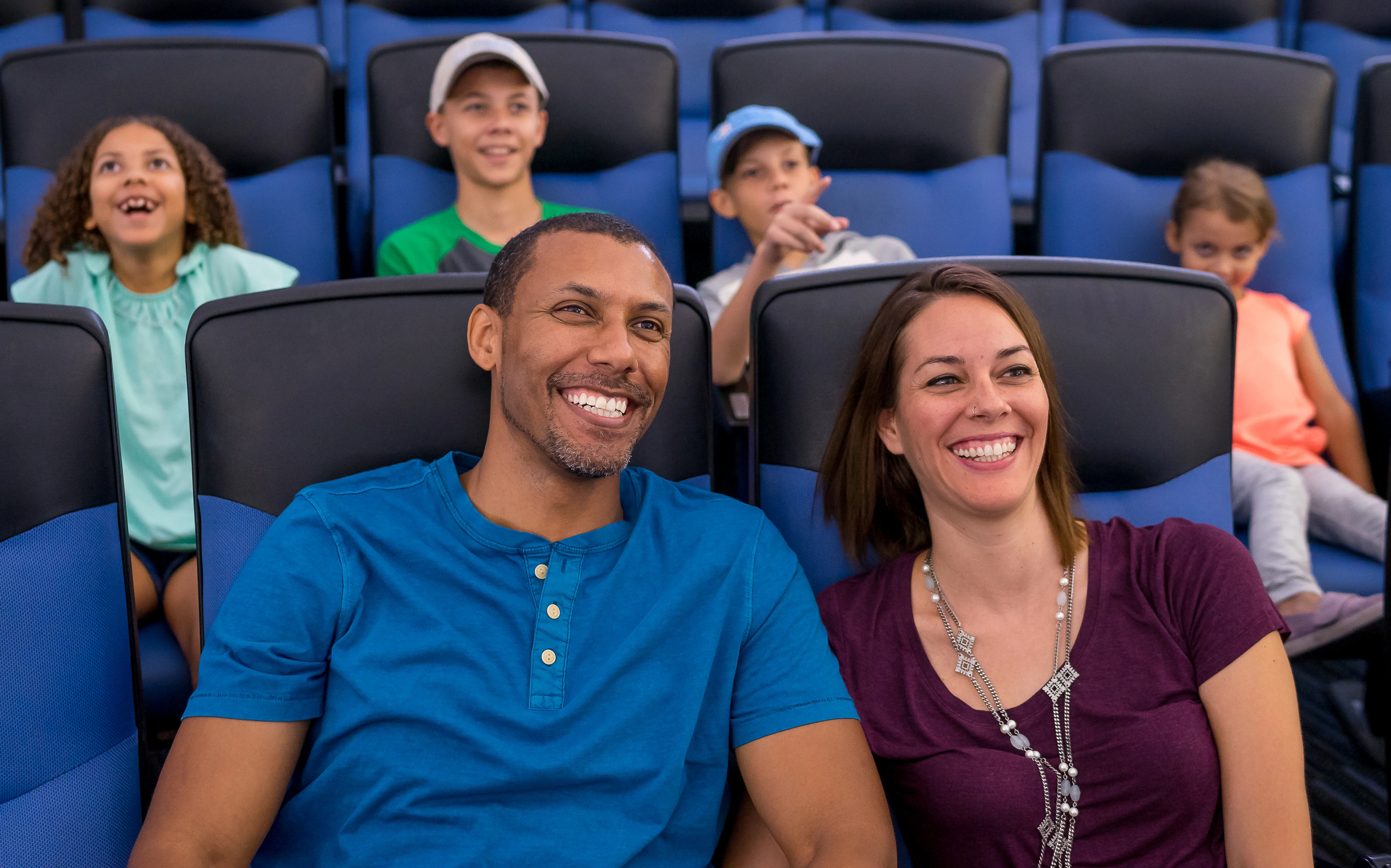 Family watching planetarium show at Flandrau in Tucson