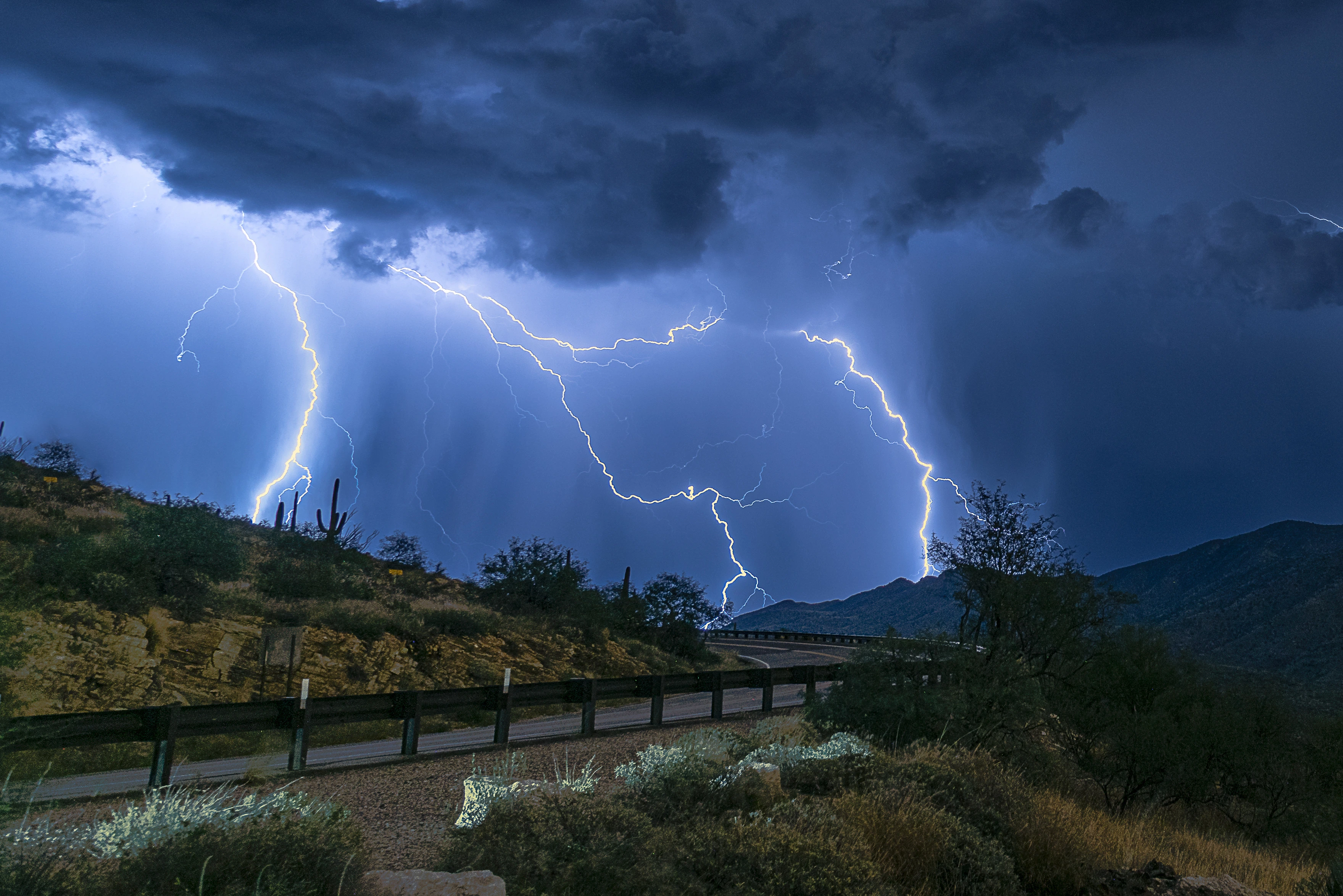 Lightning on Tucson highway