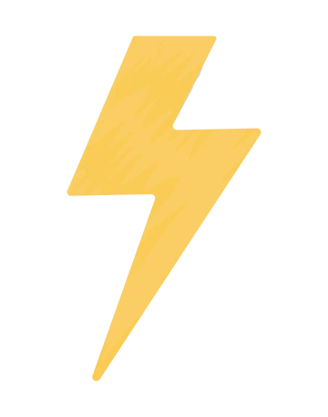 Cartoon lightning bolt