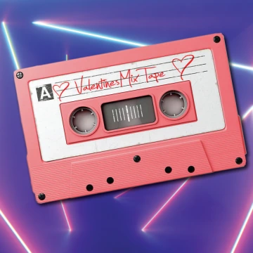 Valentines mix tape poster 1x1